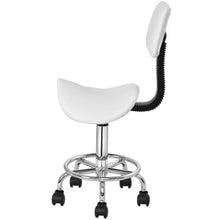 Load image into Gallery viewer, Adjustable Saddle Salon Rolling Massage Chair with White Backrest
