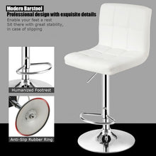 Load image into Gallery viewer, 1 PC Bar Stool Swivel Adjustable PU Leather Barstools Bistro Pub Chair-White
