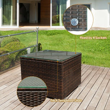 Load image into Gallery viewer, 3 Pcs Patio Conversation Rattan Furniture Set with Cushion-Black
