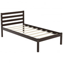 Load image into Gallery viewer, Twin Size Wood Platform Bed Frame with Headboard
