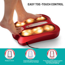 Load image into Gallery viewer, Shiatsu Heated Electric Kneading Foot and Back Massager-Red
