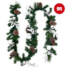 Load image into Gallery viewer, 9ft Pre-Lit Artificial Christmas Garland with LED Lights
