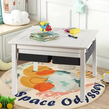 Load image into Gallery viewer, 5-in-1 Kids Activity Play Table Building Block Table With Storage Drawers-White
