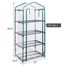 Load image into Gallery viewer, Outdoor Portable Mini 4 Shelves Greenhouse
