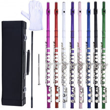 Load image into Gallery viewer, 16 Hole C Flute for Student Beginner School Band 8 Colors w/ Case New-Green
