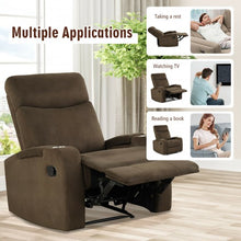 Load image into Gallery viewer, Recliner Chair Single Sofa Lounger with Arm Storage and Cup Holder for Living Room-Coffee
