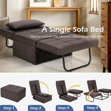 Load image into Gallery viewer, Sofa Bed 4 in 1 Multi-Function Convertible Sleeper Folding footstool-Coffee
