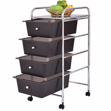 Load image into Gallery viewer, 4 Drawers Metal Rolling Storage Cart
