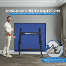 Load image into Gallery viewer, 9&#39; x 5&#39; Foldable Table Tennis Table with Quick Clamp Net and Post Set
