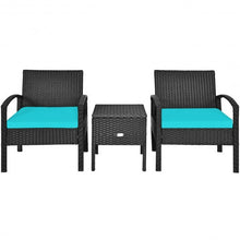 Load image into Gallery viewer, 3 Piece Patio Furniture Set PE Rattan Wicker Sofa Set with Washable Cushion-TU
