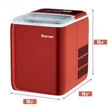 Load image into Gallery viewer, 44 lbs Portable Countertop Ice Maker Machine with Scoop-Red
