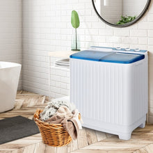 Load image into Gallery viewer, Portable Semi-automatic Washing Machine with Built-in Drain Pump-Blue
