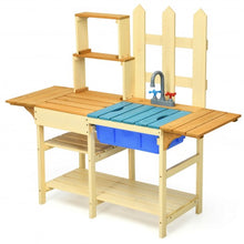 Load image into Gallery viewer, Kid&#39;s Outdoor Wooden Pretend Cook Kitchen Playset Toy
