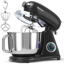 Load image into Gallery viewer, 7 Quart 800W 6-Speed Electric Tilt-Head Food Stand Mixer-Black
