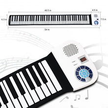 Load image into Gallery viewer, 88 Keys Midi Electronic Roll up Piano Silicone Keyboard for Beginners-White
