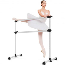 Load image into Gallery viewer, 4ft Portable Height Adjustable Freestanding Ballet Barre-Silver
