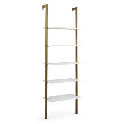 5-Tier Metal Frame Ladder Shelf -Golden