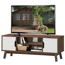 Load image into Gallery viewer, 50&quot; Wood Media TV Stand with Storage Shelf-White
