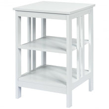 Load image into Gallery viewer, 3-tier Side Table Nightstand with Stable Structure-White
