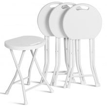 Load image into Gallery viewer, Set of 4 18&quot; Collapsible Round Stools with Handle
