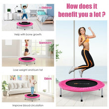 Load image into Gallery viewer, 38&quot; Mini Folding Trampoline Portable Leisure Fitness Backboard-Pink
