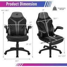 Load image into Gallery viewer, Height Adjustable Swivel High Back Gaming Chair Computer Office Chair-Gray
