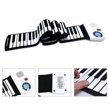 Load image into Gallery viewer, 88 Keys Midi Electronic Roll up Piano Silicone Keyboard for Beginners-White
