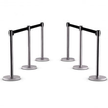 Load image into Gallery viewer, 6Pcs Crowd Control Barrier Retractable Queue Pole
