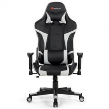 Load image into Gallery viewer, Reclining Swive Massage Gaming Chair-White
