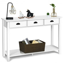 Load image into Gallery viewer, 47&quot; Entryway Hall Table Side Desk Accent Table with Drawers Shelf
