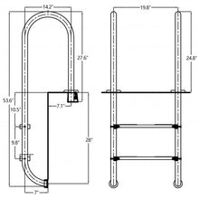 Load image into Gallery viewer, 2-Step Swimming Pool Ladder Stainless Steel with Non-Slip Steps
