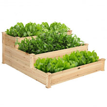 Load image into Gallery viewer, 3 Tier Elevated Wooden Vegetable Garden Bed
