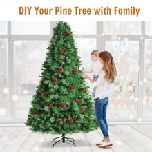 Load image into Gallery viewer, 8 Feet Unlit Hinged PVC Artificial Christmas Pine Tree with Red Berries
