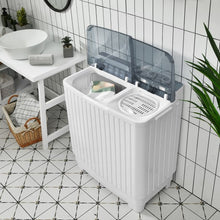 Load image into Gallery viewer, Portable Semi-automatic Washing Machine with Built-in Drain Pump-Gray
