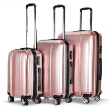 Load image into Gallery viewer, 3 Pcs 20&quot; 24&quot; 28&quot; GLOBALWAY ABS+PC Luggage Travel Set-Pink
