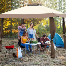 Load image into Gallery viewer, 13&#39;x13&#39; Pop Up Canopy Tent Instant Outdoor Folding Canopy Shelter-Brown
