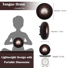 Load image into Gallery viewer, 10&quot; Steel Tongue Drum 8 Notes Handpan Drum-Coffee
