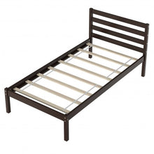 Load image into Gallery viewer, Twin Size Wood Platform Bed Frame with Headboard
