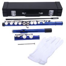 Load image into Gallery viewer, 16 Hole C Flute for Student Beginner School Band 8 Colors w/ Case New-Green
