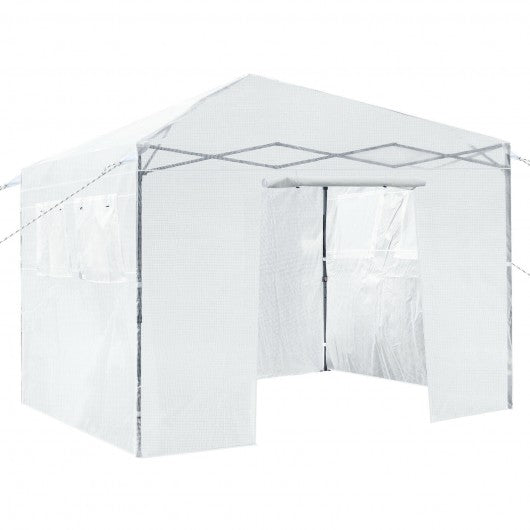 Greenhouse Outdoor Mini Walk-in Plant Portable Garden Greenhouse-White