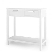 Load image into Gallery viewer, 2 Drawers Accent Console Entryway Storage Shelf-White
