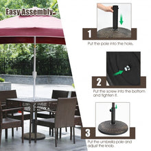 Load image into Gallery viewer, 22Lbs Patio Resin Umbrella Base with Wicker Style for Outdoor Use
