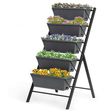 Load image into Gallery viewer, 4 ft Vertical Raised Garden Bed with 5 Tiers for Patio Balcony Flower Herb
