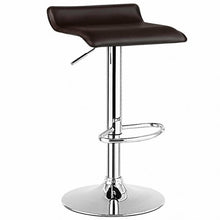 Load image into Gallery viewer, Set of 2 Adjustable PU Leather Backless Bar Stools-Coffee
