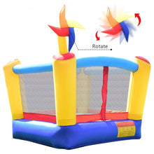 Load image into Gallery viewer, Castle Inflatable Moonwalk Bounce House with Rotating Windmill
