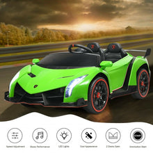 Load image into Gallery viewer, 12V 2-Seater Licensed Lamborghini Kids Ride On Car with RC and Swing Function
