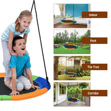 Load image into Gallery viewer, 40&quot; Flying Saucer Tree Swing Outdoor Play Set w/ Adjustable Ropes Gift for Kids
