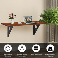 Load image into Gallery viewer, 40&#39;&#39; x 14&#39;&#39; Wall-Mounted Desk Rubber Wood Dining Table with Sturdy Steel Bracket
