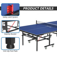 Load image into Gallery viewer, 9&#39; x 5&#39; Foldable Table Tennis Table with Quick Clamp Net and Post Set
