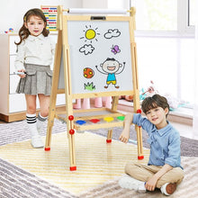 Load image into Gallery viewer, Kids Art Easel with Paper Roll Double-Sided Regulable Drawing Easel Plank
